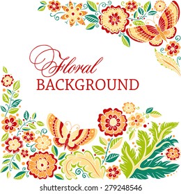 floral color vector background