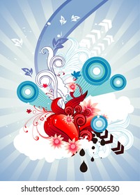 floral color vector illustration