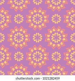 Floral colored seamless pattern. Bright background for wallpapers, textile and fabrics