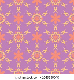 Floral colored seamless pattern. Bright background for wallpapers, textile and fabrics