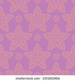 Floral colored seamless pattern. Bright background for wallpapers, textile and fabrics