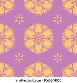Floral colored seamless pattern. Bright background for wallpapers, textile and fabrics
