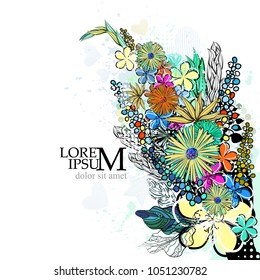 floral colorful abstraction. Vector