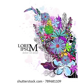 floral colorful abstraction. Vector