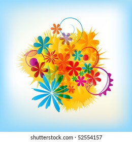 Floral colorful background