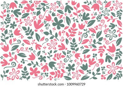 Floral colorful background design. Vector background with elegant floral elements. Pattern with floral for wallpaper, textiles, covers, packaging