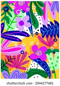 Floral colorful background vector illustration.