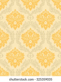 Floral colorful damask seamless pattern. Classic background