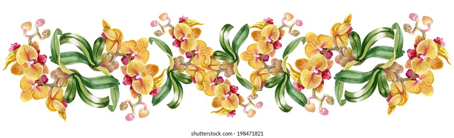 Floral colorful flowers pattern on white background vector