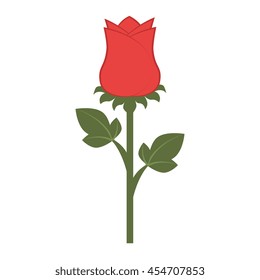  floral colorful, isolated flat icon design.