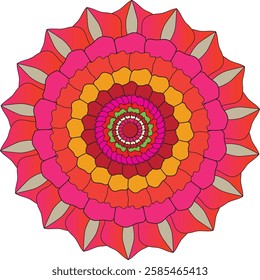 Floral colorful mandala art, Vector arts