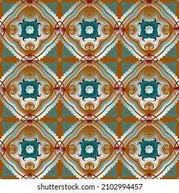 Floral colorful Paisley seamless pattern. Ornamental vector background. Arabesque style patterned backdrop. Beautiful flowers ornament. Abstract shapes, flowers, lines. Decorative ornate design.