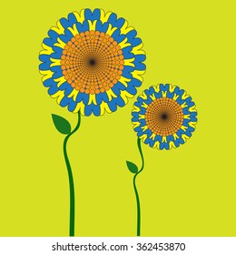 Floral colorful pattern. Print with summer flowers.