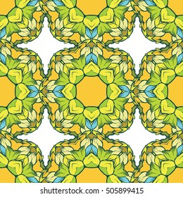 Floral colorful pattern . Seamless mandala pattern.