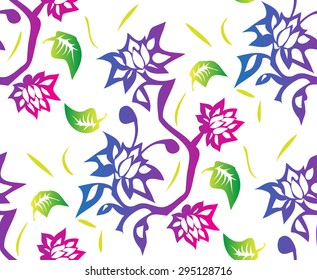 Floral colorful seamless pattern