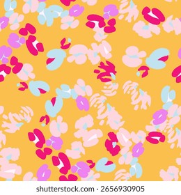 Patrón inconsútil colorido floral con diferentes flores abstractas. Fondo de Vector, diseño, impresión, papel de embalaje, Fondo de pantalla, textil