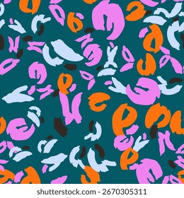 Floral colorful seamless pattern with different abstract flowers. Vector background, design, print, textile, wrapping paper, backdrop