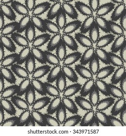 Floral colorful seamless pattern on light yellow background. Vector seamless pattern can be used for fabric, wallpaper, web background or wrapping paper