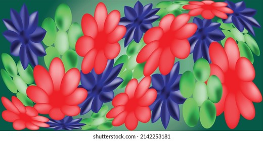 Floral colorful vector background. Bright illustration for the design of the cover, poster, flyer, banner, wallpaper.