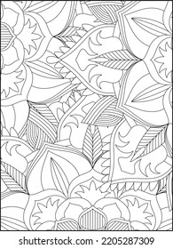 Floral Coloring, Floral Coloring Page, Floral Coloring Page For Adults