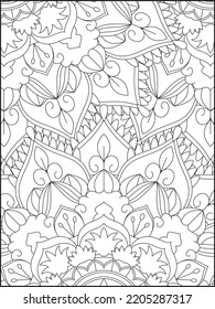 Floral Coloring, Floral Coloring Page, Floral Coloring Page For Adults