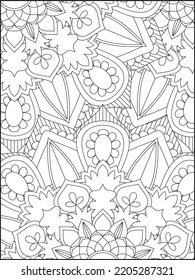 Floral Coloring, Floral Coloring Page, Floral Coloring Page For Adults
