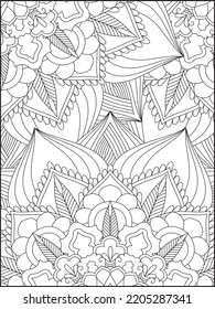 Floral Coloring, Floral Coloring Page, Floral Coloring Page For Adults