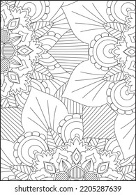 Floral Coloring, Floral Coloring Page, Floral Coloring Page For Adults