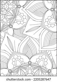 Floral Coloring, Floral Coloring Page, Floral Coloring Page For Adults