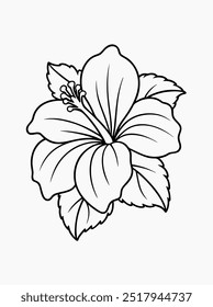 Floral Coloring page vector art, flower themed