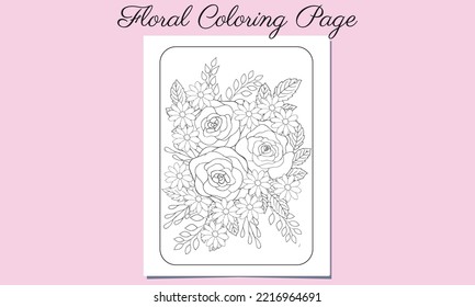 floral coloring pages for Relaxing