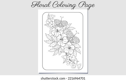 floral coloring pages for Relaxing