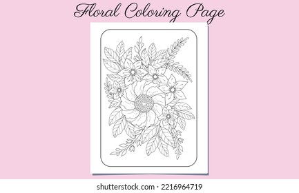 floral coloring pages for Relaxing