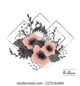 Floral composition with colorful flower.