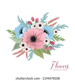 Floral composition with colorful flower.
