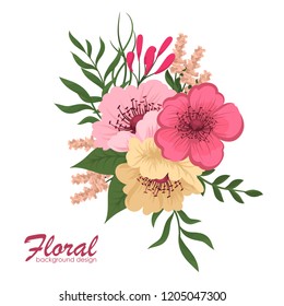 Floral composition with colorful flower.