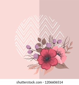 Floral composition with colorful flower.