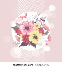 Floral composition with colorful flower.