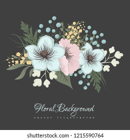 Floral composition with colorful flower.