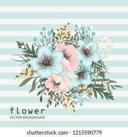Floral composition with colorful flower.