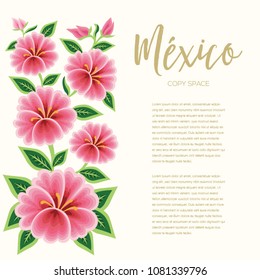 México Floral Composition – Copy Space