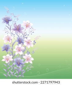Composición floral. Diseño de fondo con flores para cumpleaños, boda, aniversario, día de la mujer, tarjeta de invitación, portadas. Ilustración del vector