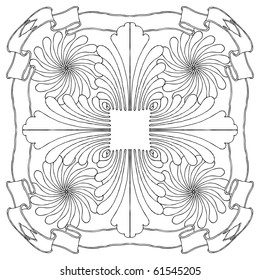 floral composition drawing