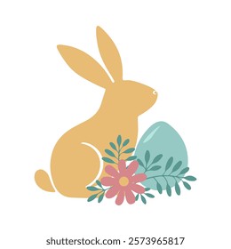 Floral composition with easter Rabbit 1