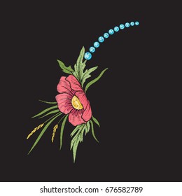 Floral composition. Embroidery
