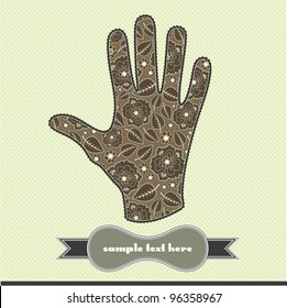 Floral composition in hand