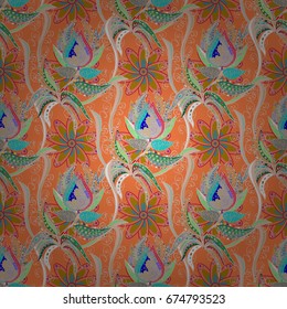Floral composition, hand painted, delicate template. Scenic flower pattern on colorful background. Stylish invitation for valentines day and greeting card concept. Top view, soft color style.