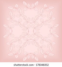 floral composition with leaves, vintage vector illustration