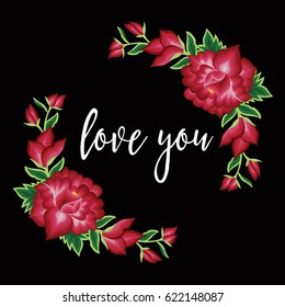 Floral Composition – I Love You