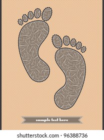 Floral composition on the foot